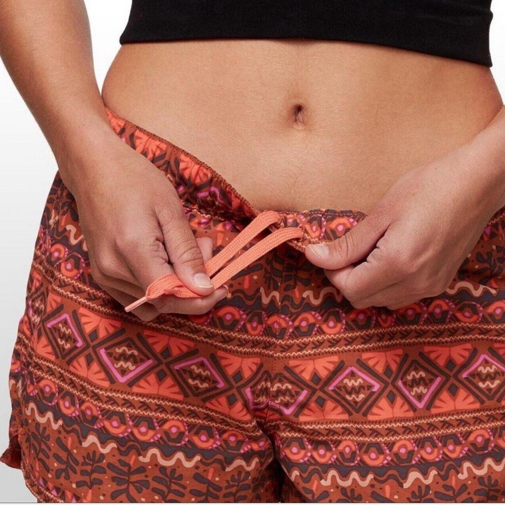 Patagonia Women's Athletic Shorts - Orange and Brown